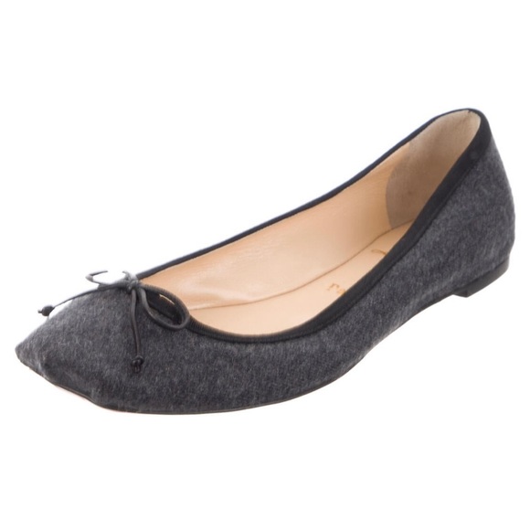 Christian Louboutin Shoes - ✨NWOT Christian Louboutin gray flannel ballet flats. Never worn. Size 39.5✨